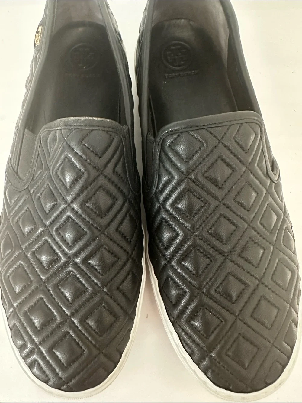 Tory Burch Black Quilted Slip-On Sneakers Women’s Size 9.5M
